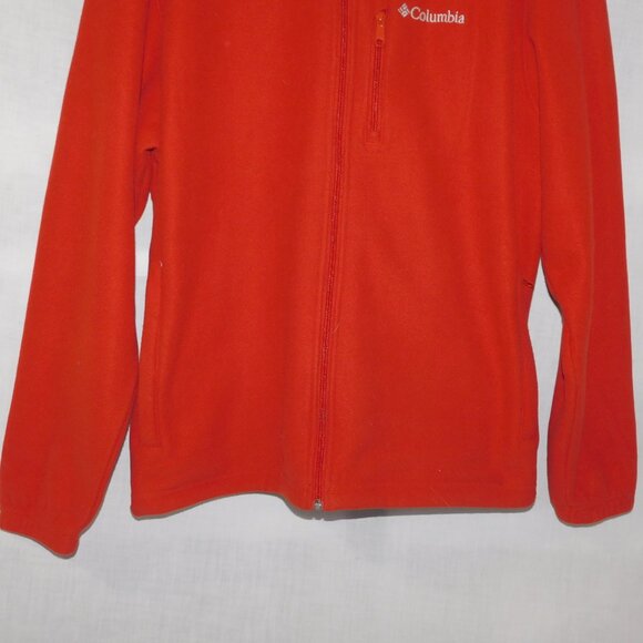 Columbia Mens XL Orange Omni Heat Hot Dots Full Zip Fleece Jacket Sweater - Picture 13 of 14